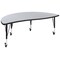 Flash Furniture Oval 60 W, 86 L, 25 H, Chrome, Laminate, Particleboard, Steel, Grey XU-GRP-A3060CON-60-GY-T-P-CAS-GG - alternate 9